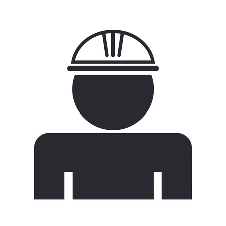 Vector illustration of single isolated worker icon のイラスト素材