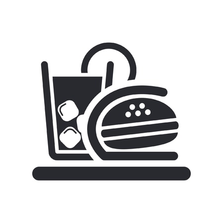 Vector illustration of single isolated fast-food icon のイラスト素材