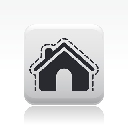 Vector illustration of single isolated house protection icon のイラスト素材