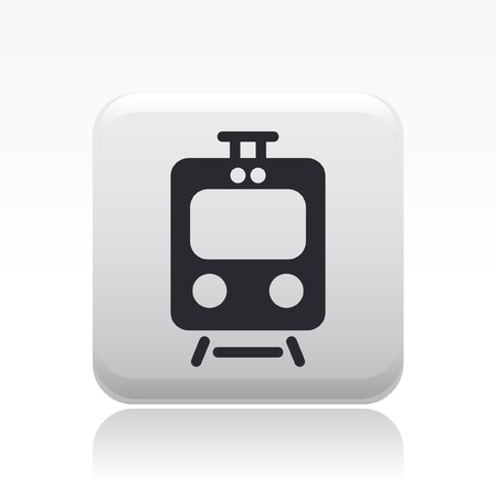 Vector illustration of single isolated train iconのイラスト素材