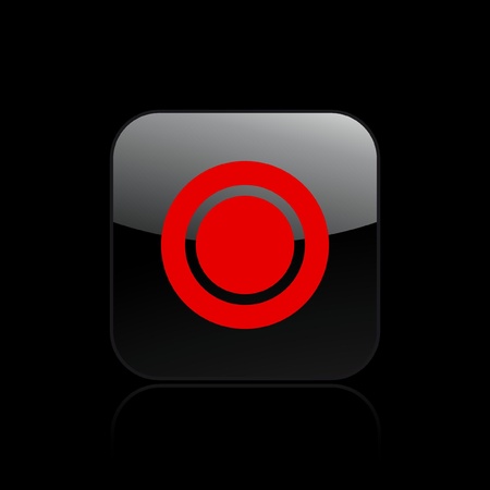 Vector illustration of single isolated recording button iconのイラスト素材