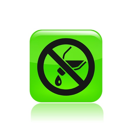 Vector illustration of single isolated not pour iconのイラスト素材