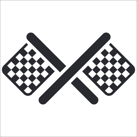 Vector illustration of single isolated race flag iconのイラスト素材