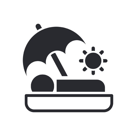 Vector illustration of single isolated summer holiday iconのイラスト素材
