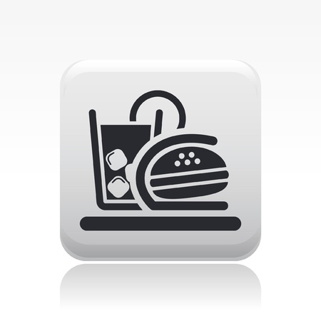 Vector illustration of single isolated fast-food iconのイラスト素材