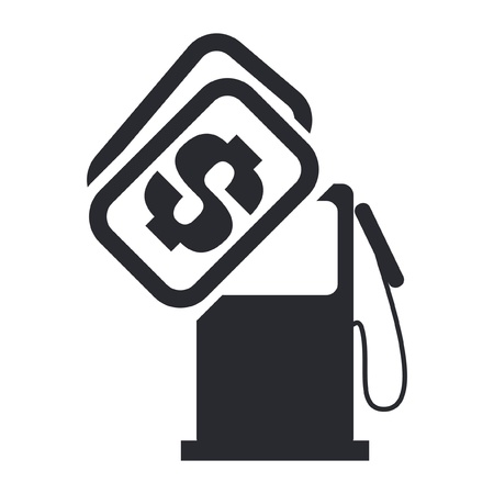 Vector illustration of single isolated gas price iconのイラスト素材