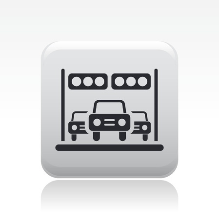 Vector illustration of single isolated race arrival iconのイラスト素材