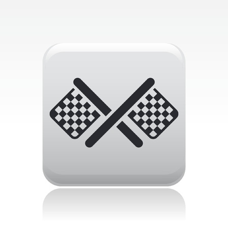 Vector illustration of single isolated race flag iconのイラスト素材