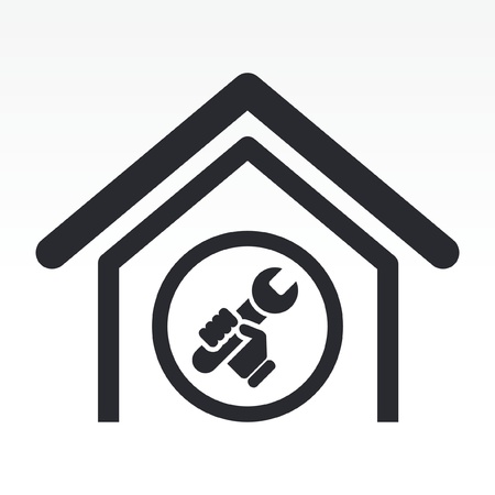 Vector illustration of single isolated home bricolage iconのイラスト素材