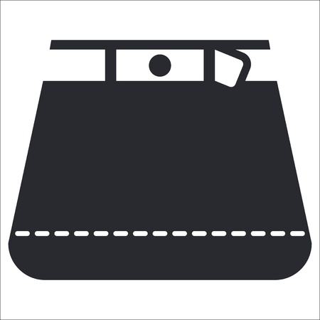 Vector illustration of single isolated skirt iconのイラスト素材