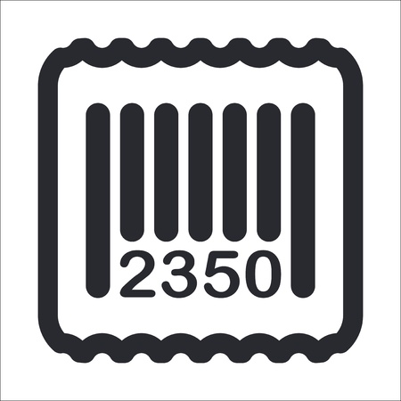 Vector illustration of single isolated barcode iconのイラスト素材