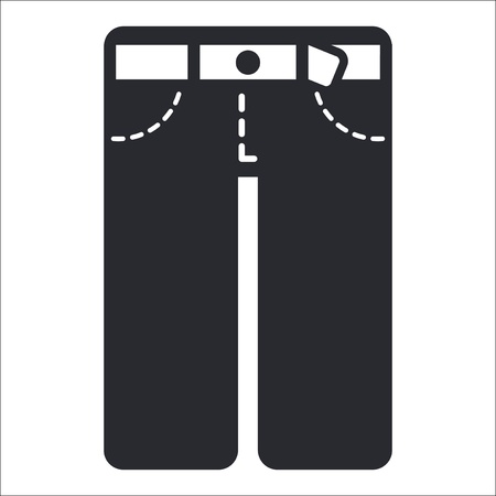 Vector illustration of single isolated pants iconのイラスト素材