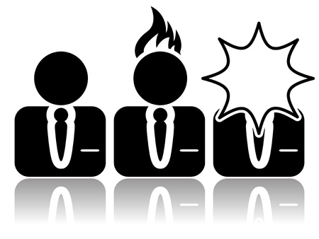 Vector illustration of isolated abstract stress iconのイラスト素材