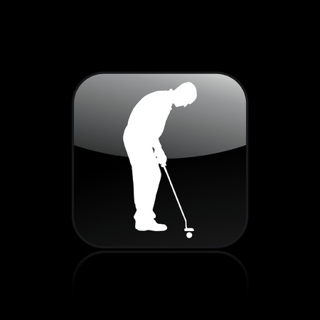 Vector illustration of single isolated golf iconのイラスト素材
