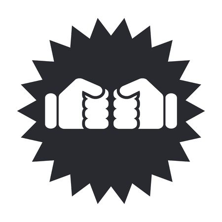 Vector illustration of single isolated boxe iconのイラスト素材
