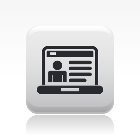 Vector illustration of single isolated web account iconのイラスト素材