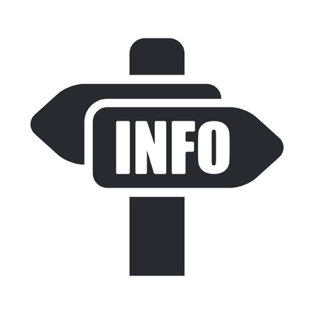 Vector illustration of single isolated info cartel iconのイラスト素材