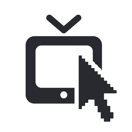 Vector illustration of single isolated web tv iconのイラスト素材