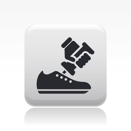 Vector illustration of single isolated shoe repair iconのイラスト素材