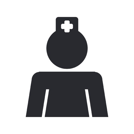 Vector illustration of single isolated nurse iconのイラスト素材