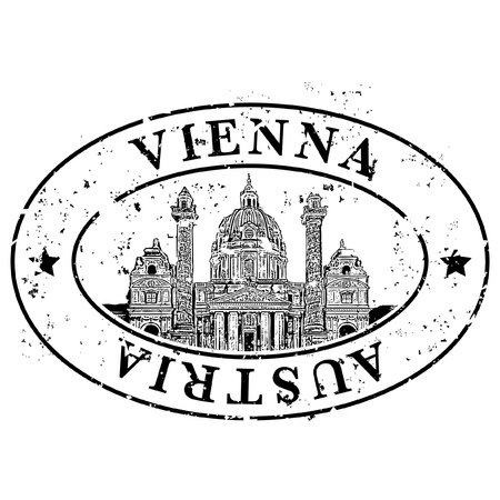 Vector illustration of single isolated Vienna iconのイラスト素材