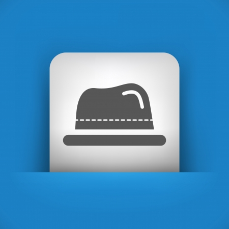 Vector illustration of single blue and gray isolated icon.のイラスト素材