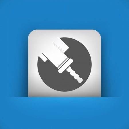 Vector illustration of single blue and gray isolated icon.のイラスト素材