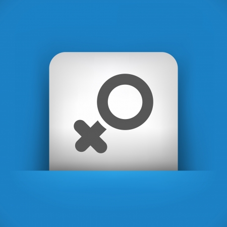 Vector illustration of single blue and gray isolated icon.のイラスト素材