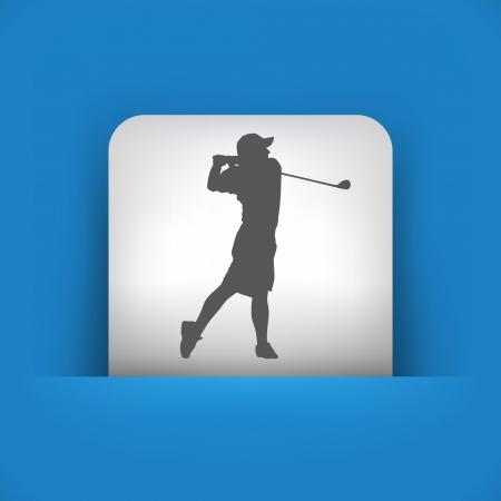 Vector illustration of single blue and gray isolated icon.のイラスト素材