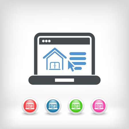 Illustration of realestate website iconのイラスト素材