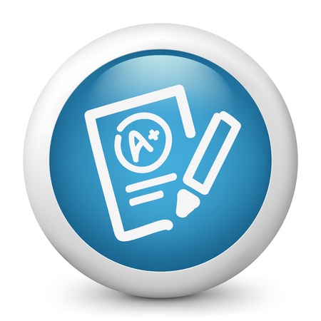 Illustration of excellent evaluation test iconのイラスト素材