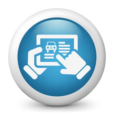 Car website icon on tabletのイラスト素材