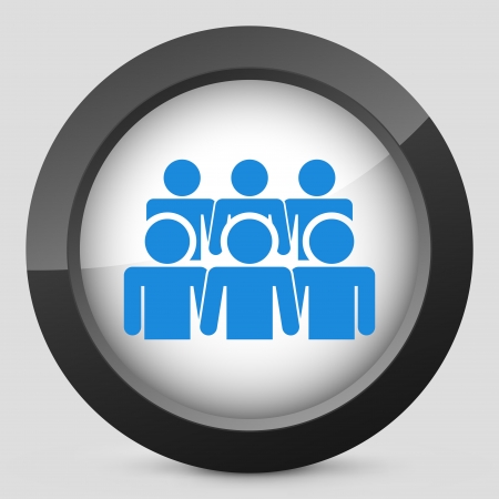 Illustration depicting a social community iconのイラスト素材