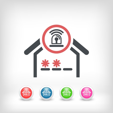 House alarm concept iconのイラスト素材