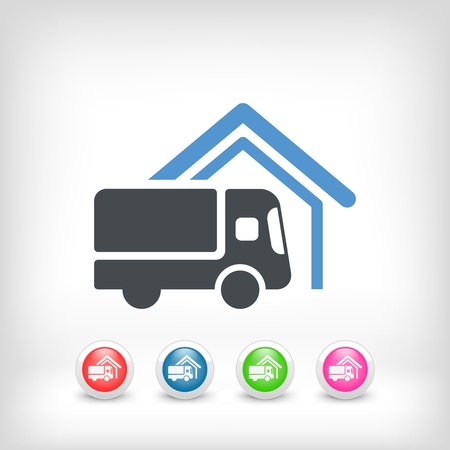 Van delivery concept iconのイラスト素材