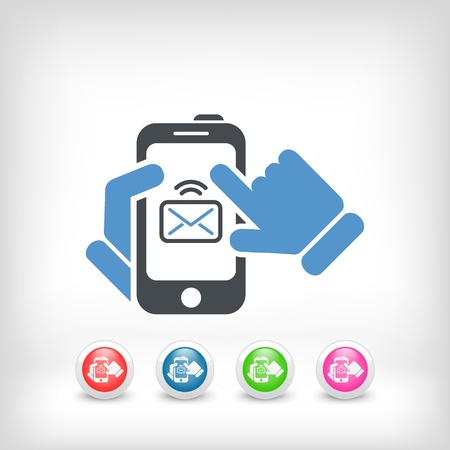Smartphone mail iconのイラスト素材