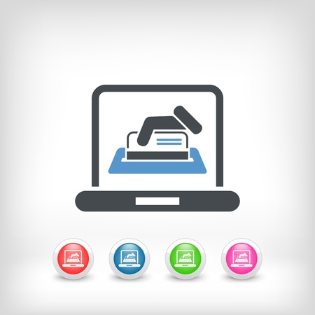 Online credit cardのイラスト素材