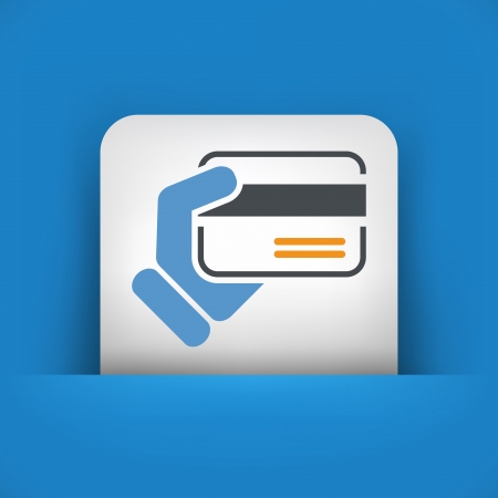 Credit card holdingのイラスト素材