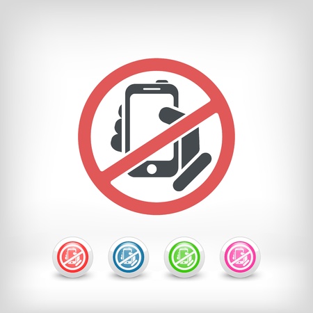 Forbidden phone iconのイラスト素材