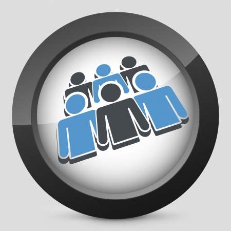 Social community label 3dのイラスト素材