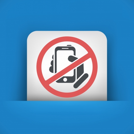 Forbidden phone iconのイラスト素材
