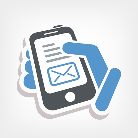 Smartphone e-mail iconのイラスト素材