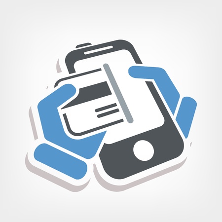 Card phone iconのイラスト素材