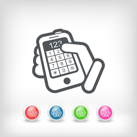 Touchscreen button numbersのイラスト素材