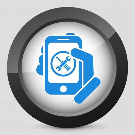 Smartphone setting iconのイラスト素材
