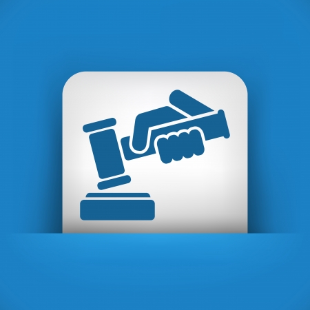 Hammer judge iconのイラスト素材
