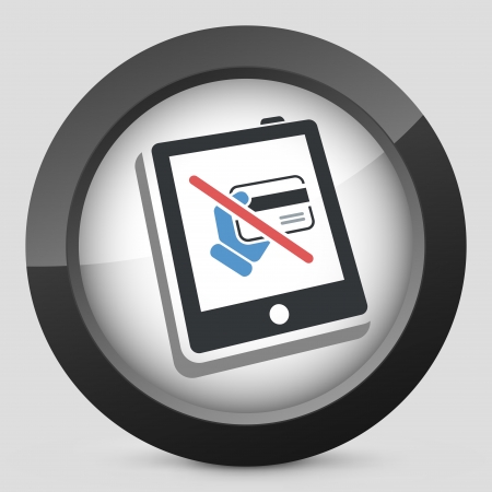 Credit card rejectedのイラスト素材