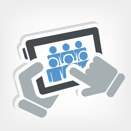 Social network connectionのイラスト素材