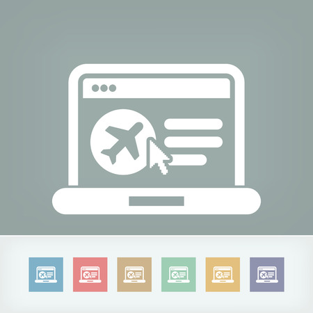 Web airplane bookingのイラスト素材