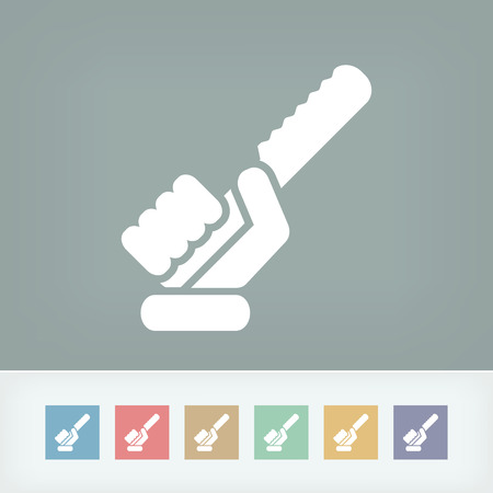 Illustration of hand holding a knifeのイラスト素材
